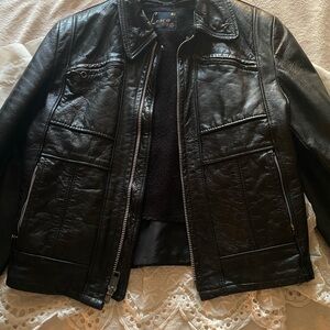Men's Black Leather Jacket by Lesco Leathers